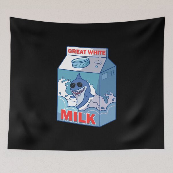 Item preview, Great White Shark Milk Box Carton Pack Funny Quirky Pun designed and sold by Andy8891.
