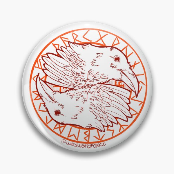 Item preview, Huginn and Muninn, Odin's Ravens designed and sold by waywardfoxkit.