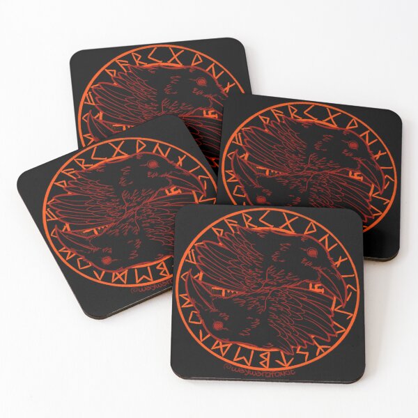 Item preview, Huginn and Muninn, Odin's Ravens designed and sold by waywardfoxkit.