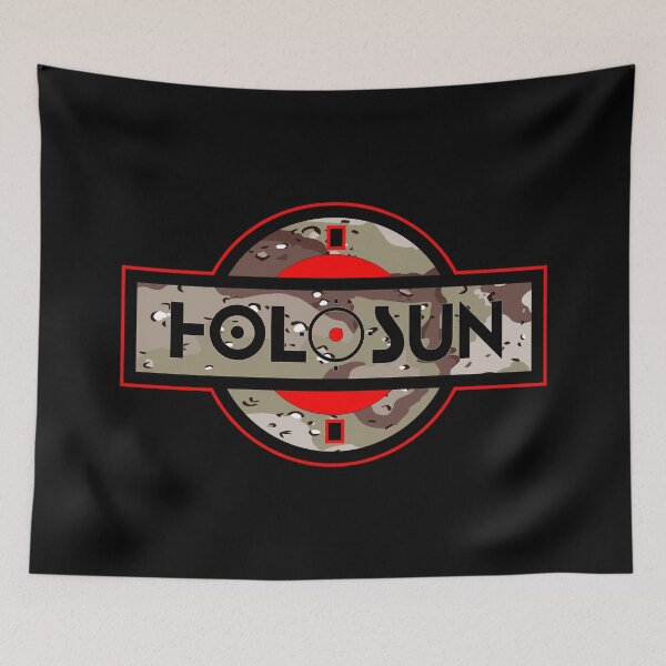 Item preview, Holosun Red Dot Scope Sight Badge Patch Logo - Camo Desert designed and sold by Warhawk Designs.