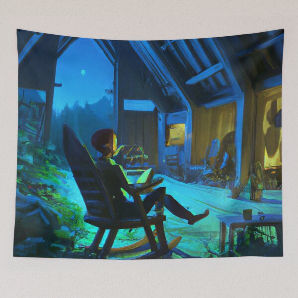 Item preview, Reading a Book in a Farm Cottage designed and sold by Parag's Travel Shop.