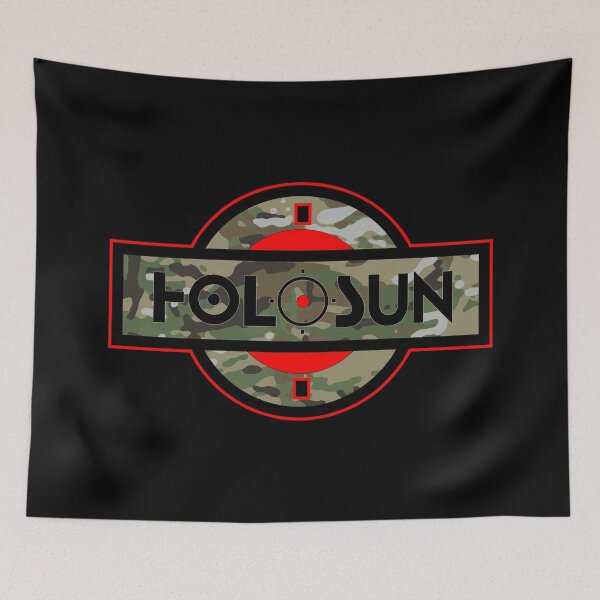 Item preview, Holosun Red Dot Scope Sight Badge Patch Logo - Camo Multicam designed and sold by Warhawk Designs.