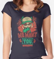 We Want You! Women's Fitted Scoop T-Shirt