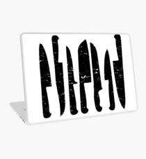 Schwarz Kochmesser Deisgn Laptop Folie
