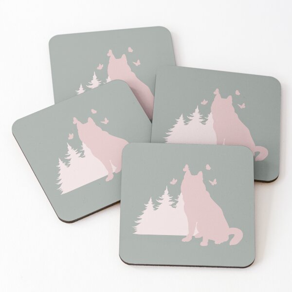Item preview, Husky Silhouette Spring Adventures with Butterflies designed and sold by pantthetown.
