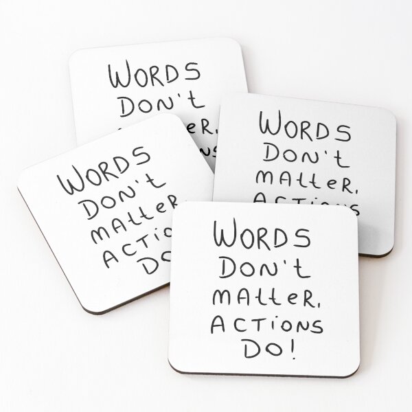 Item preview, Words Don't Matter, Actions Do! designed and sold by Ginko Mestre Zen.