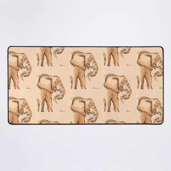 Item preview, Breakfast - Elephant #28 Ink Wash Painting designed and sold by Rebecca Rees.