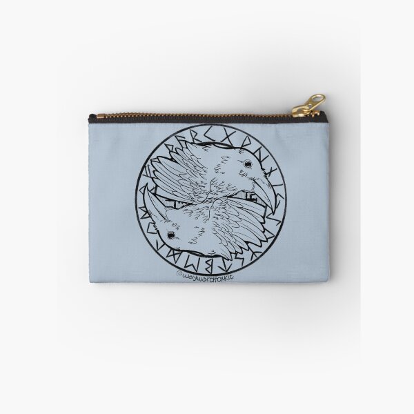 Item preview, Huginn and Muninn, Odin's Ravens Runic Circle (best on light backgrounds) designed and sold by waywardfoxkit.