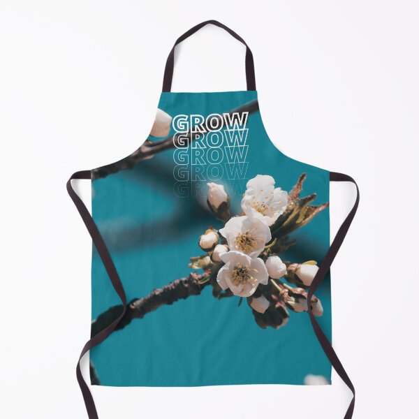 Item preview, GROW (above) - Cute White Blossoms On Blue designed and sold by AliceSLee.
