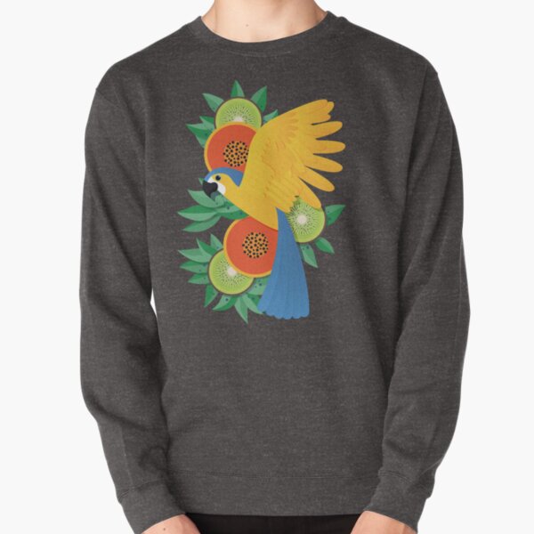 Tropical parrot Pullover Sweatshirt