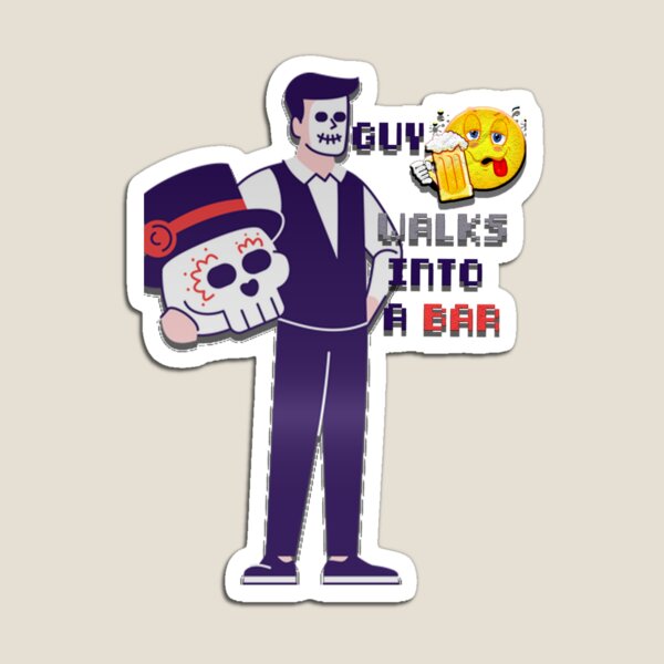Item preview, a halooween scary guy walks into a bar designed and sold by yamer-merya.