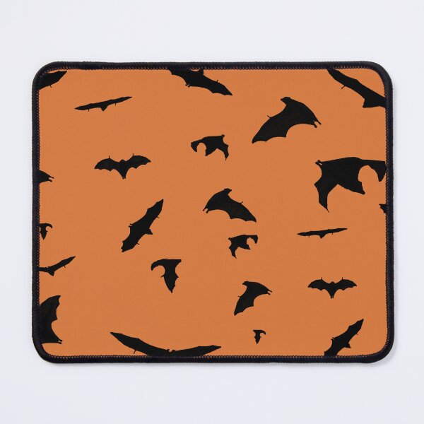 Item preview, Halloween bats on orange ochre background designed and sold by AHELENE.