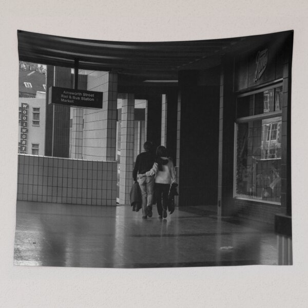 Item preview, Couple in 80's Shopping Centre - Blackburn a Town and Its People designed and sold by Christopher Ball.