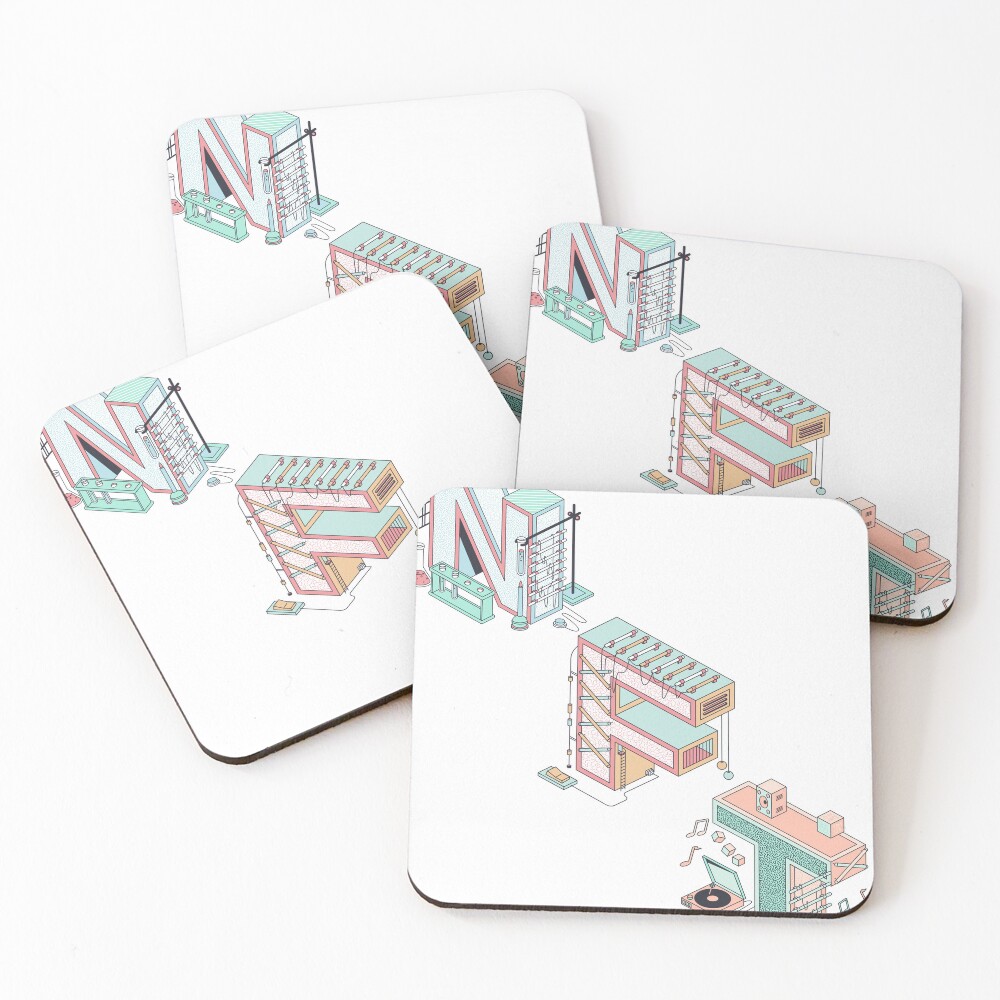 Item preview, Coasters (Set of 4) designed and sold by Rickido.