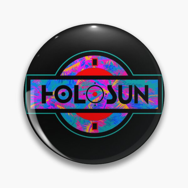 Item preview, Holosun Red Dot Scope Sight Badge Patch Logo - Neon Tropical Hawaiian Magnum PI designed and sold by Warhawk Designs.
