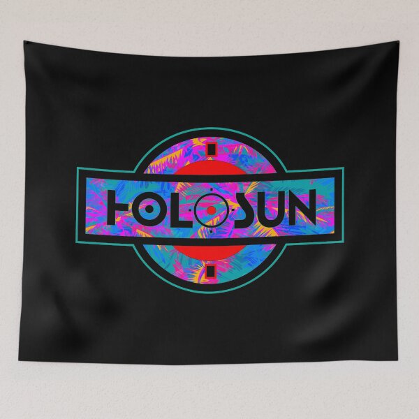 Item preview, Holosun Red Dot Scope Sight Badge Patch Logo - Neon Tropical Hawaiian Magnum PI designed and sold by Warhawk Designs.