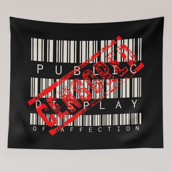 Item preview, Fun Barcode Style Censored Public Display Of Affection designed and sold by TrulyEpoque.