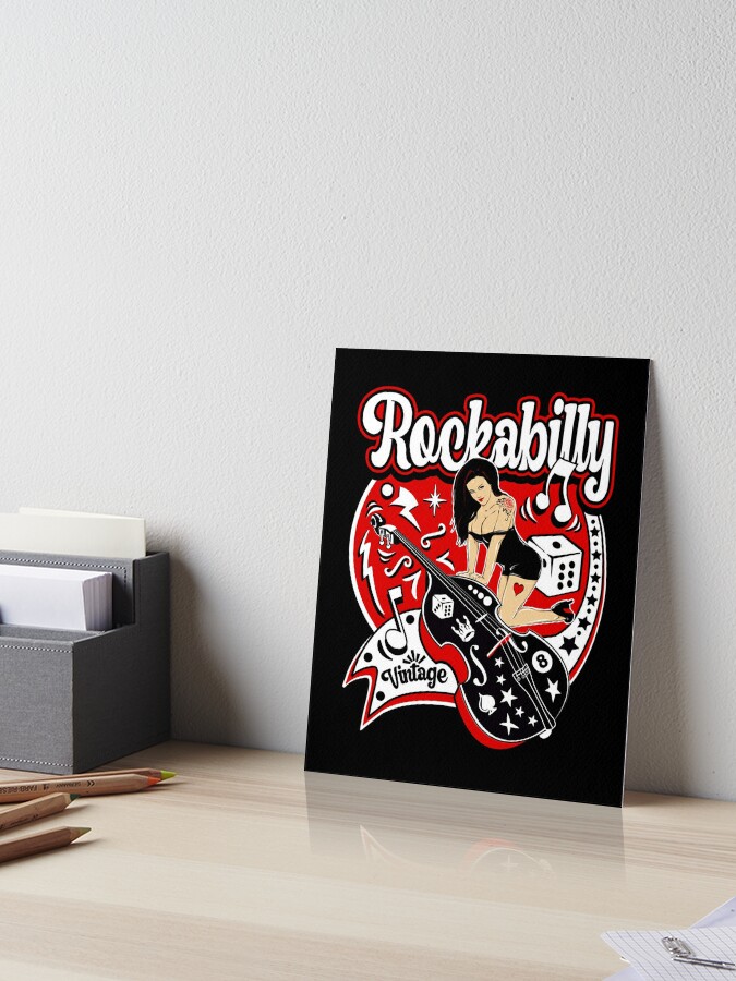 Rockabilly Pin Up Girl Sock Hop Rocker Vintage Classic Rock and Roll Music  Canvas Print by MemphisCenter