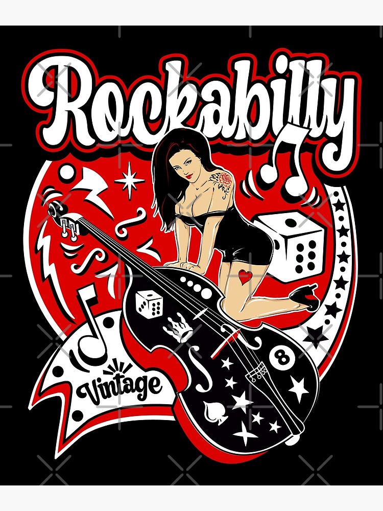 Rockabilly Pin Up Girl Sock Hop Rocker Vintage Classic Rock and