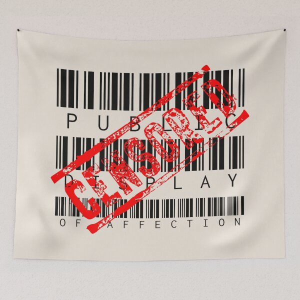 Item preview, Barcode Style Censored Public Display Of Affection designed and sold by TrulyEpoque.