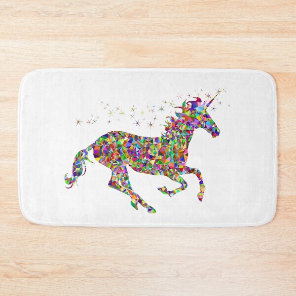 Item preview, Geometric Unicorn in Bright Gemstone Colors Rainbow Colored Fairy Tale Legendary Animal designed and sold by Siela.