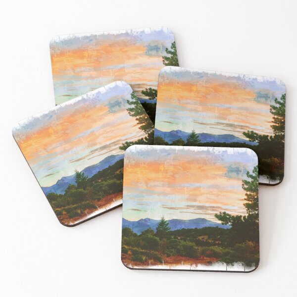 Item preview, Sangre de Cristo Mountain Sunset Digital Painting designed and sold by andijadams.