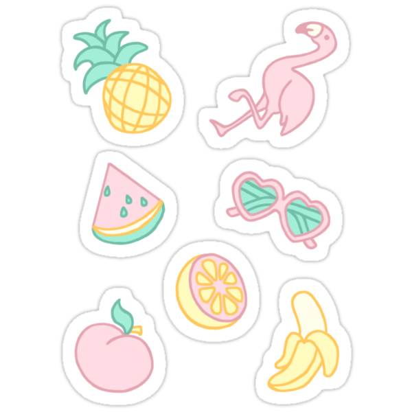 pastel paradise stickers stickers by frauleinmezzo redbubble