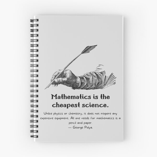 Item preview, Cuaderno de Matemáticas, Las matemáticas son la ciencia más barata. Academia oscura designed and sold by Demétrio Creativity.