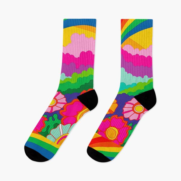 Item preview, Rainbow In The Clouds, Sunset, Retro, Psychadelic, Mushrooms, Sunset Clouds, 70s, 60s, Hippie Art designed and sold by Clancy Rodgers.