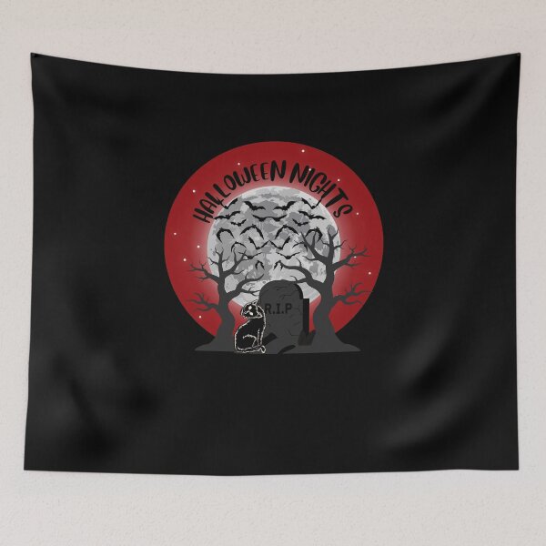 Item preview, halloween nights graveyard under the moon designed and sold by A-JAMA.