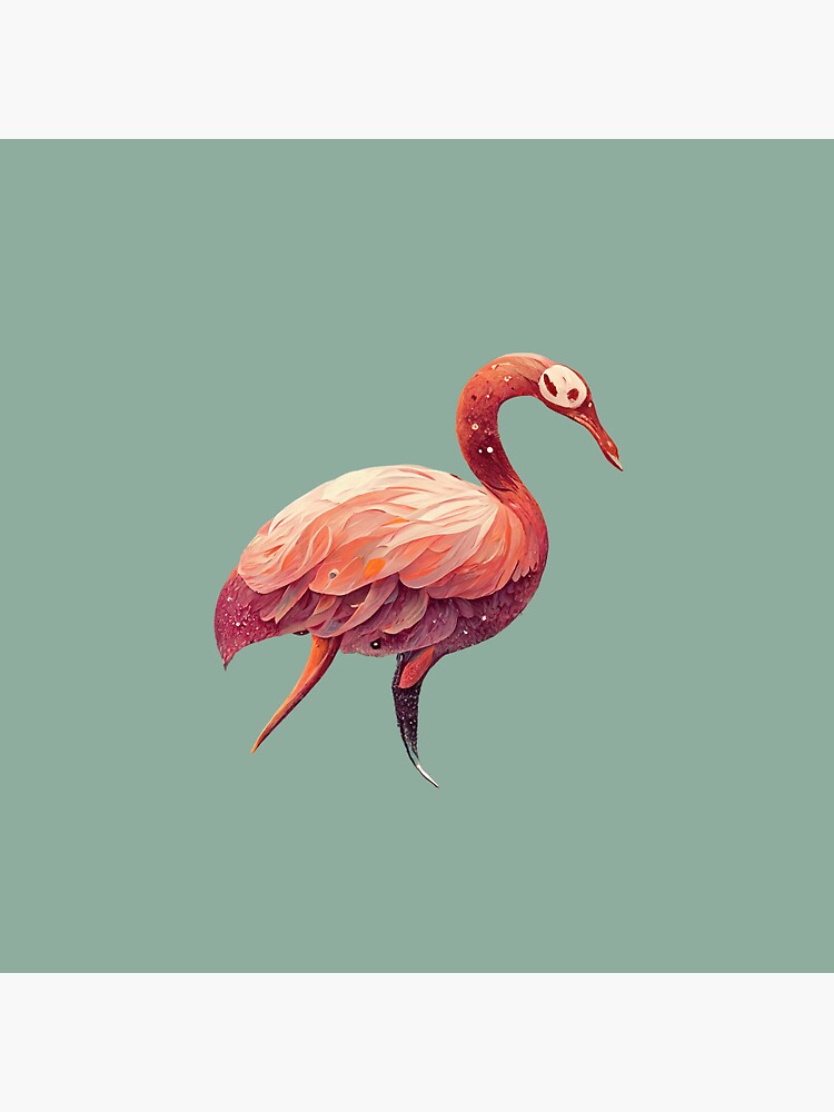 Disover Abstract flamingo with beautiful pink plumage Pin Button