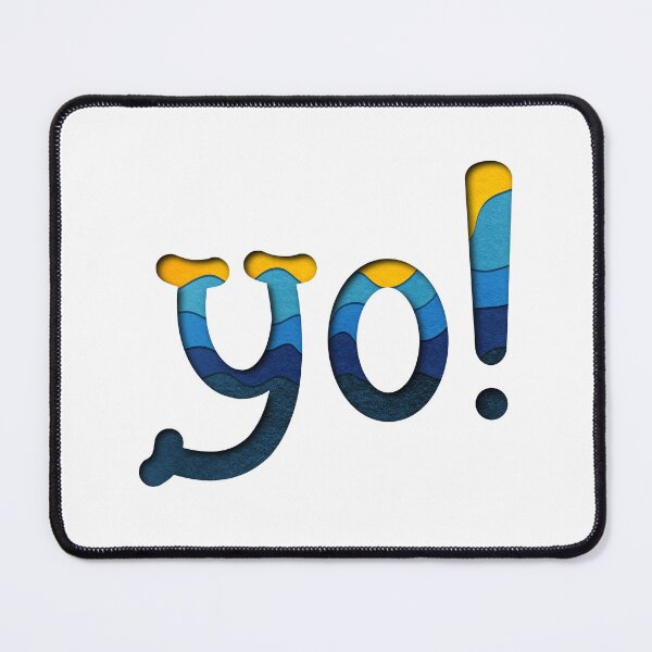 Item preview, Yo! Slang greeting Blue Yellow designed and sold by TasimaDesign.