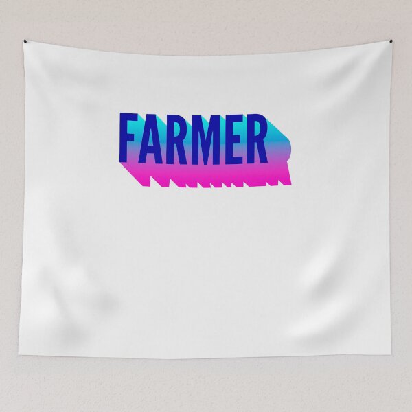 Item preview, Farmer With Long Gradient Shadow designed and sold by SVPOD.