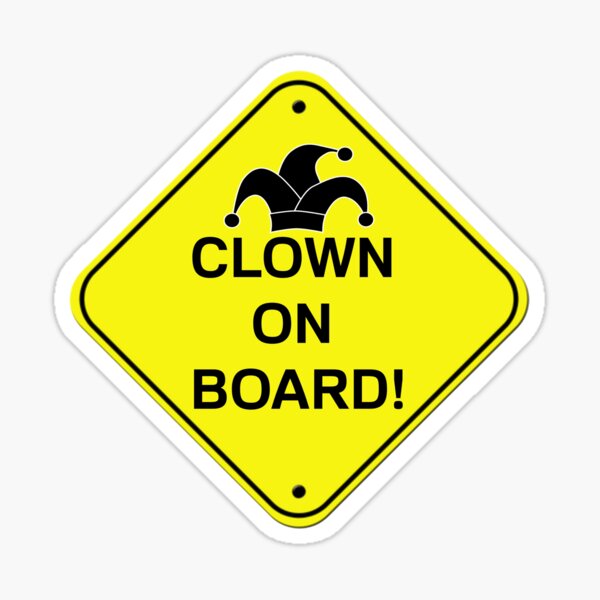 Item preview, clown on board! designed and sold by beetleparade.