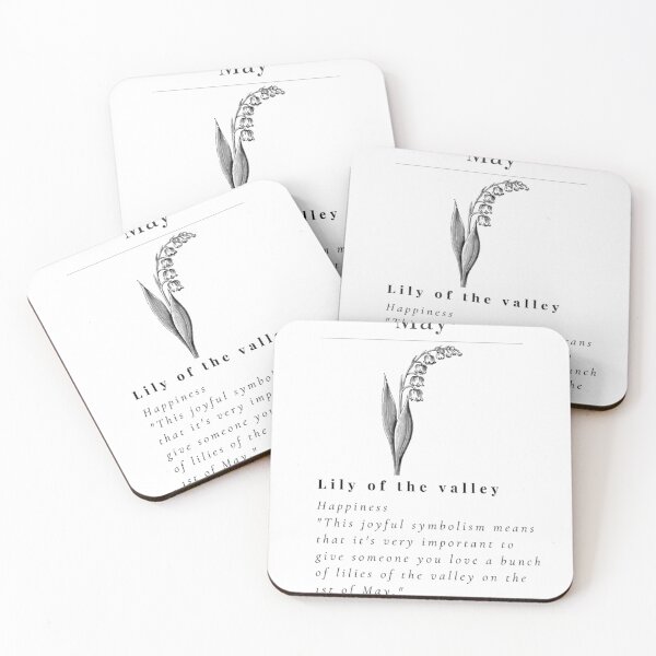 Item preview, Minimalistic Birth flower May Lily of the Valley flower meaning Happiness designed and sold by StarsRainDown.