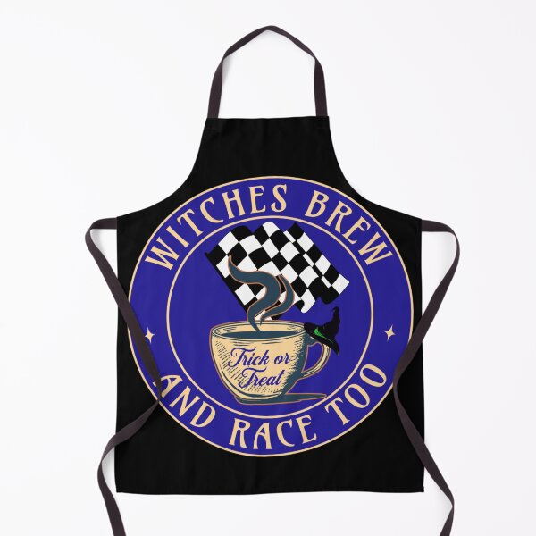 Item preview, Witches Brew and Race Too Halloween Trick or Treat Coffee Checkered Spooky Flag Witch Racer Driver Drag Racing Cars designed and sold by CarantinedChaos.