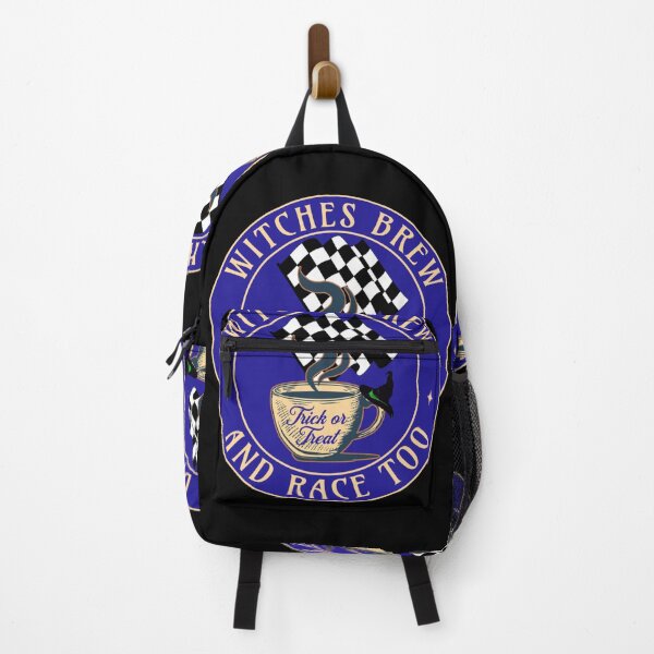 Item preview, Witches Brew and Race Too Halloween Trick or Treat Coffee Checkered Spooky Flag Witch Racer Driver Drag Racing Cars designed and sold by CarantinedChaos.