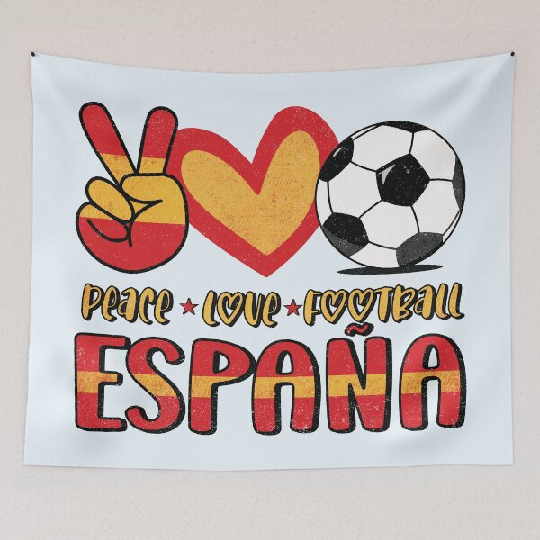 Item preview, Spain Peace Love Football designed and sold by Numero14.