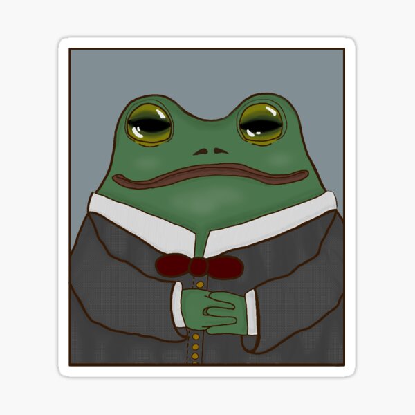 "Frog in a Suit" Sticker for Sale by lizzythelizard1 Redbubble