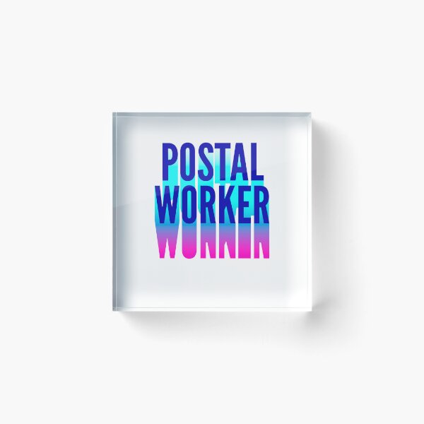 Item preview, Postal Worker With Long Gradient Shadow designed and sold by SVPOD.