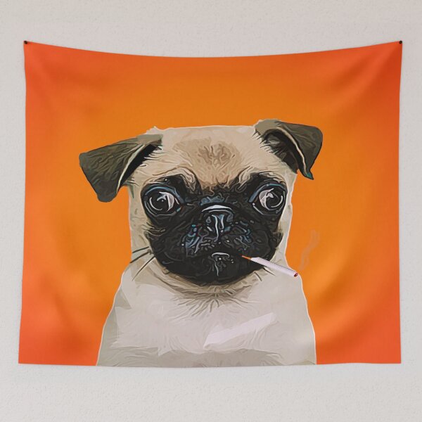 Item preview, Smoking Pug designed and sold by L'art Designs.