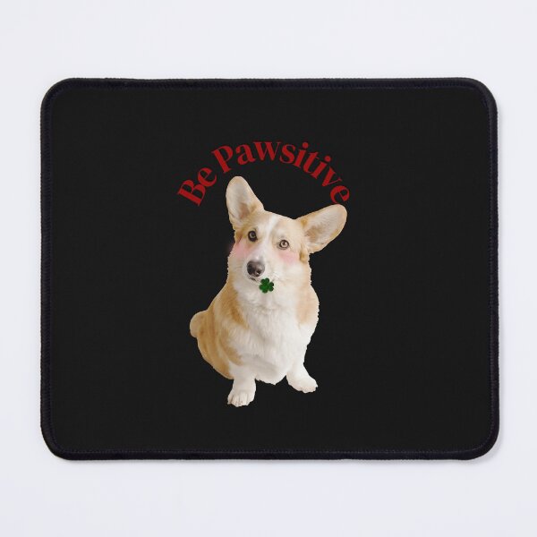 Item preview, Corgi be positive, pawsitive, with clover designed and sold by fluffyfluky.