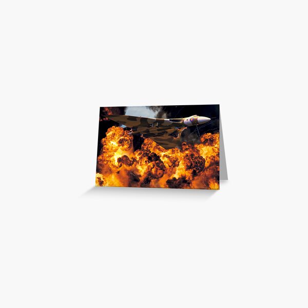 Avro Vulcan Bomber B2 (XH558) Bombing Run Greeting Card