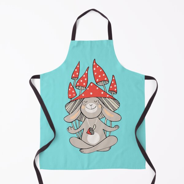 Item preview, Bunny meditates with mushrooms designed and sold by tinkerfrost.