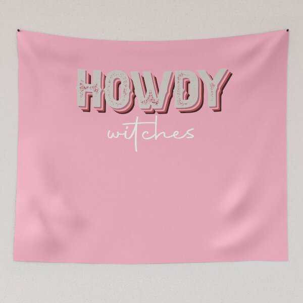 Item preview, Vintage Howdy Witches Retro Halloween Pink Western Cowgirl designed and sold by Aleodor.