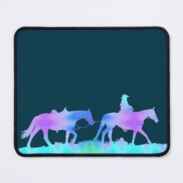 Item preview, Blue Purple Galaxy Western Horses designed and sold by FaithAndForest.