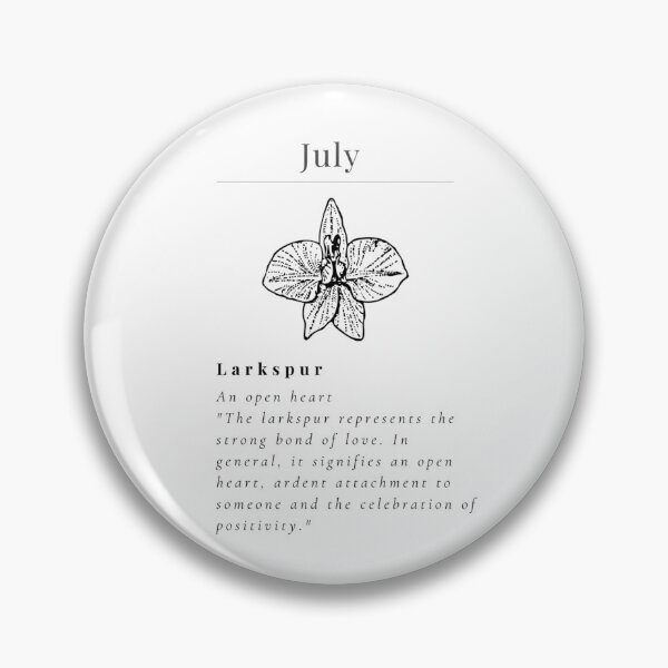 Item preview, Minimalistic Birth flower July Larkspur flower meaning An open heart designed and sold by StarsRainDown.