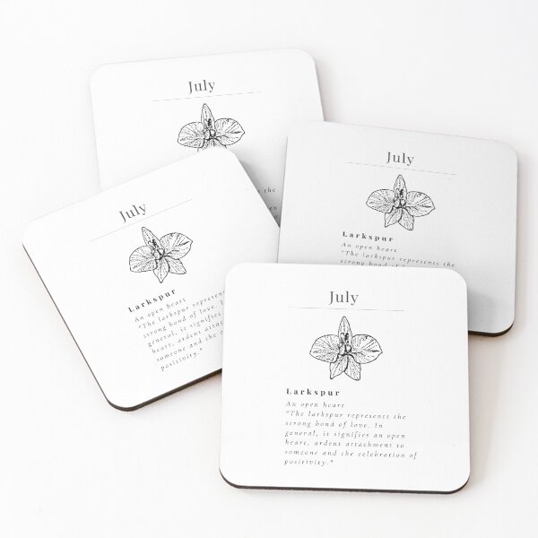 Item preview, Minimalistic Birth flower July Larkspur flower meaning An open heart designed and sold by StarsRainDown.