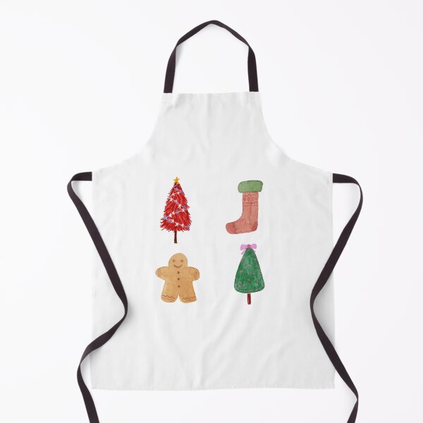 Item preview, Cute Watercolor Christmas Tree Stocking Gingerbread Man - White designed and sold by StudioAkubi.