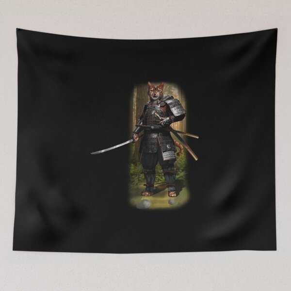 Item preview, Exclusive Hand Drawn Samurai Cat | Samurai Collection Item-2 (Cat) | by Rendigart Studio designed and sold by rendigart.